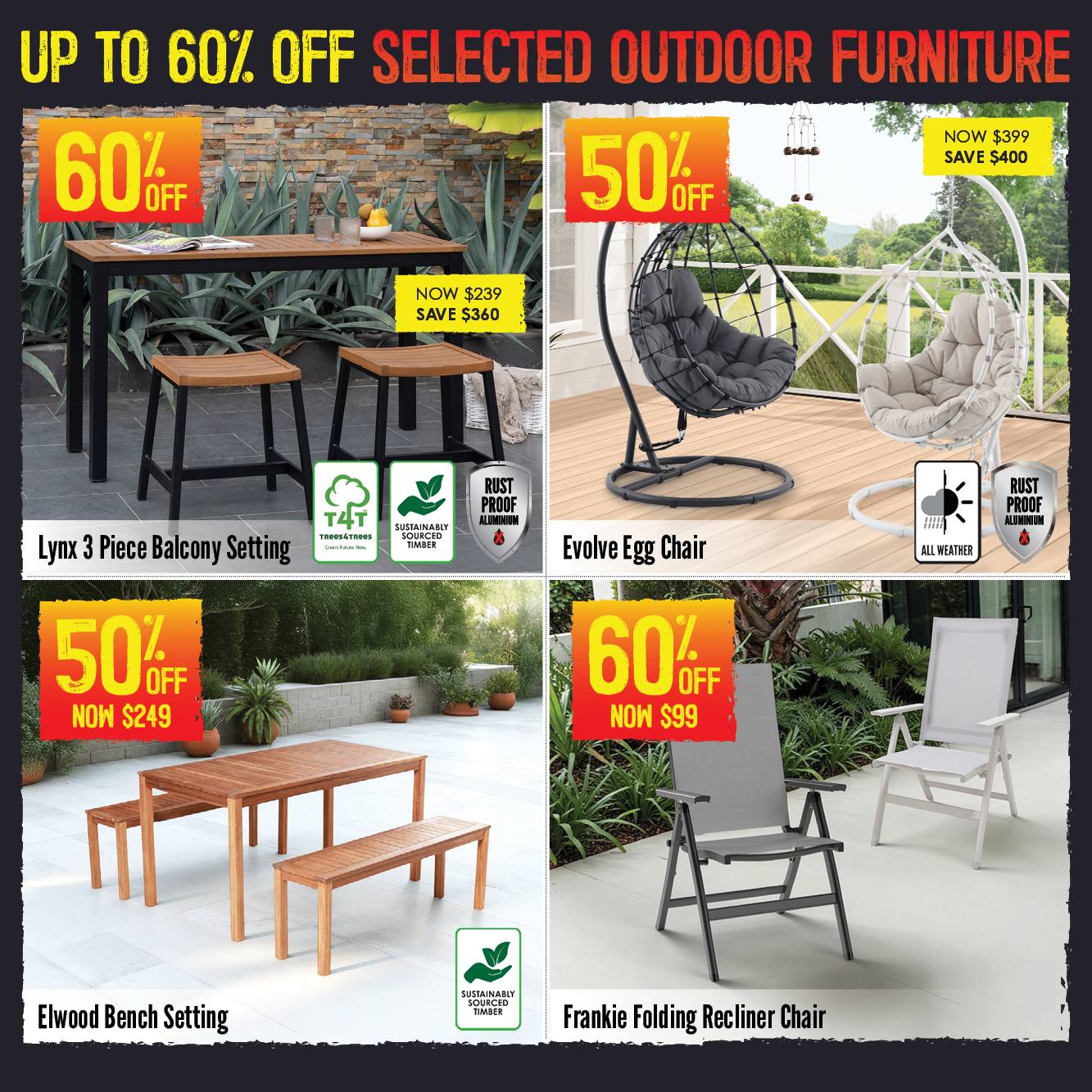 Up To 60% Off Selected Outdoor Furniture | Shop Now